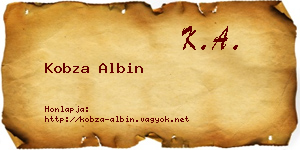 Kobza Albin névjegykártya